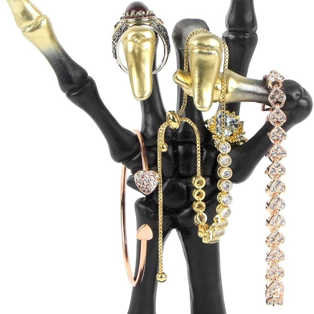 Gothic Skeleton Hand Form Jewelry Display Stand, Bracelet Watch Jewelry Ring Hol